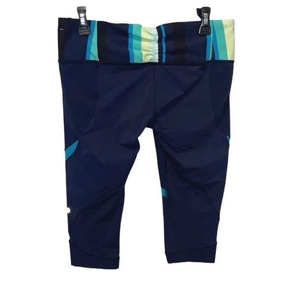 Lululemon Align Core Kicker Crop Inkwell Assorted Stripe Surge Legging Blue Size - Picture 5 of 10
